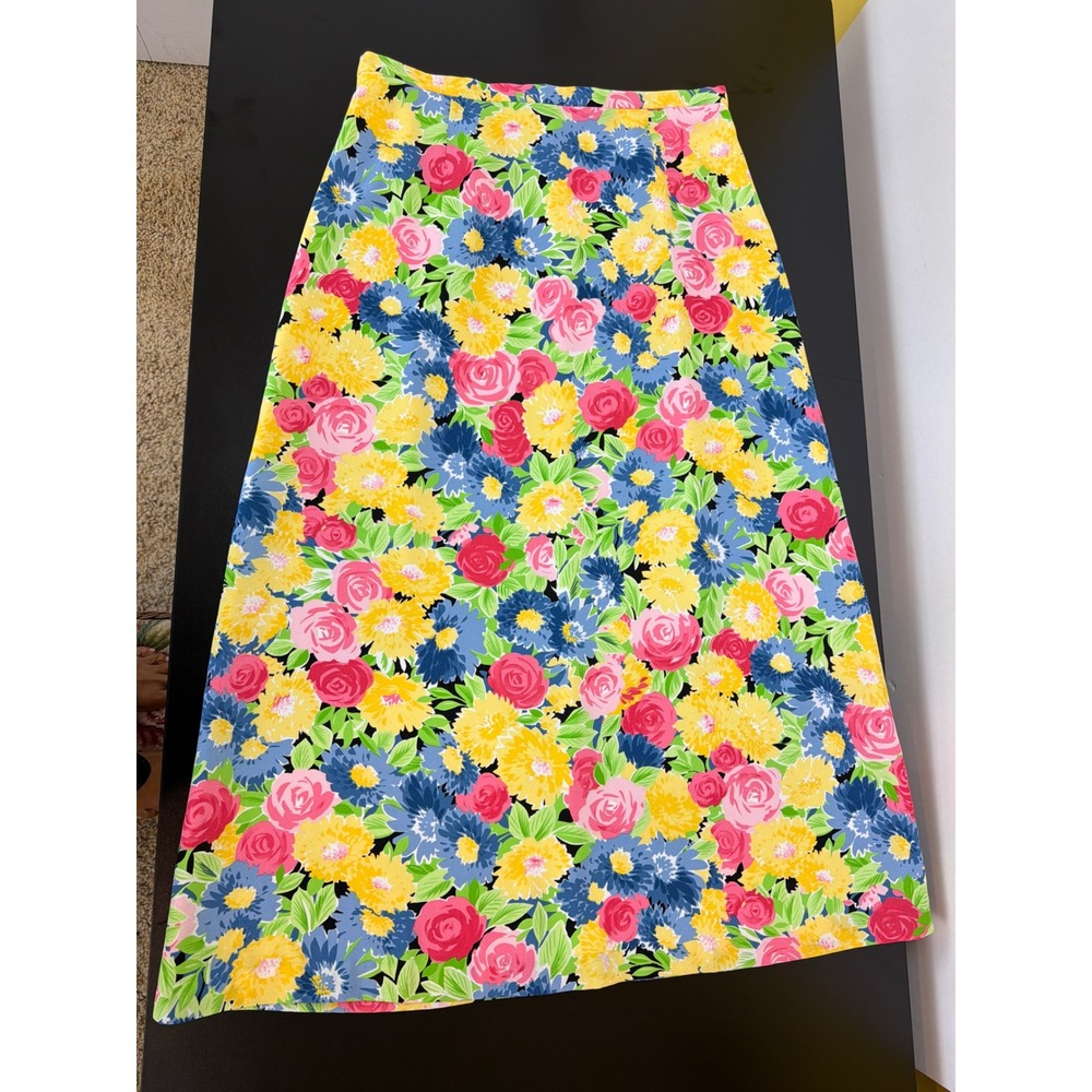 Vtg Pendleton Vibrant Colorful Floral Maxi Skirt Size 12 Garden Cottagecore - Picture 2 of 9